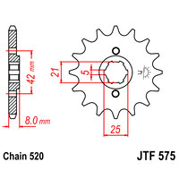 JT JT Gear Box Sprockets G/B 575-13T YAM
